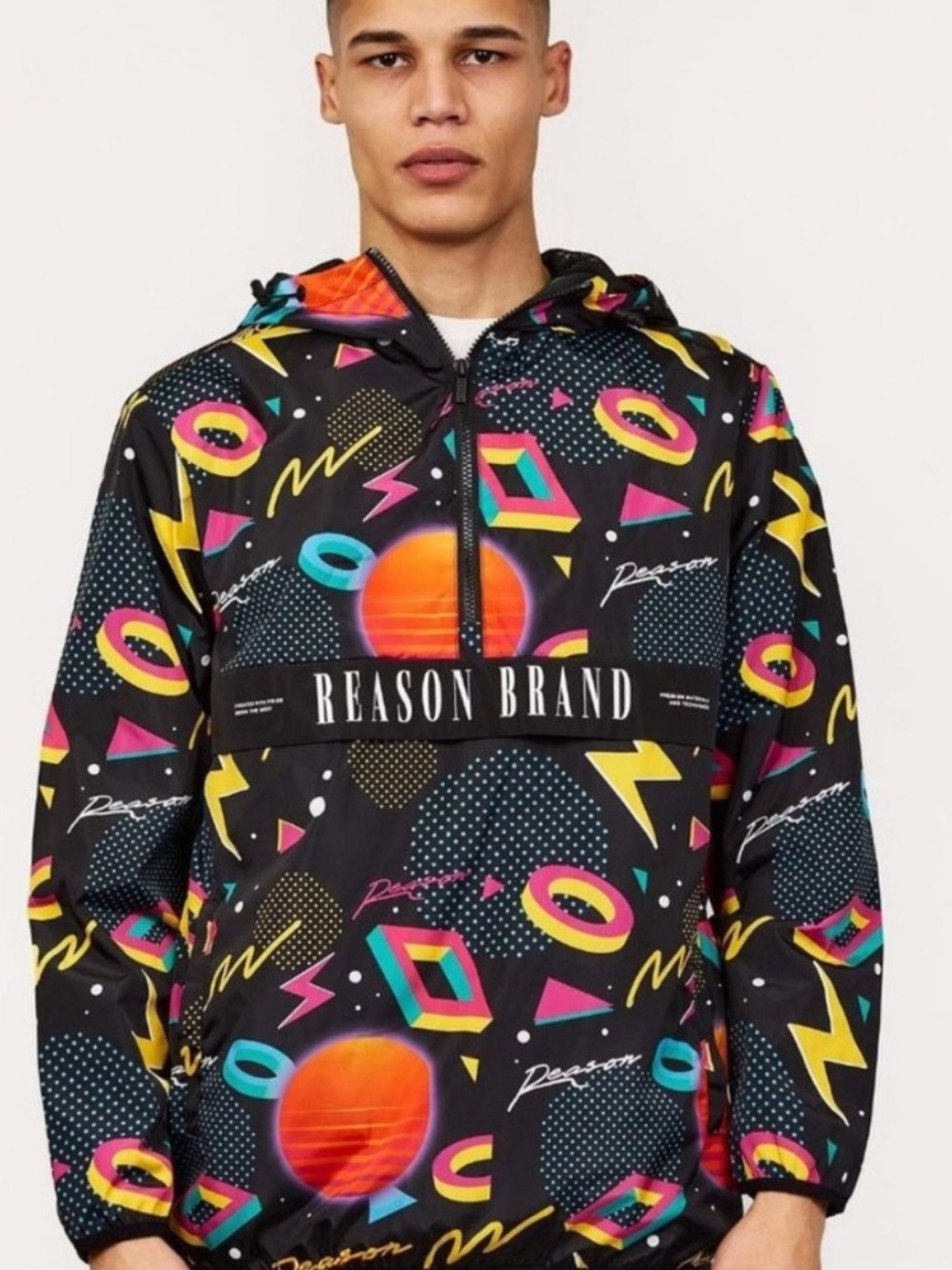 Reason Brand 80’s Half-Zip Windbreaker
